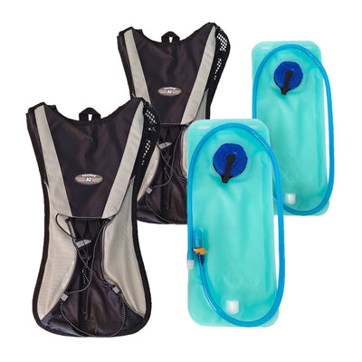 2 Pack Hydration Backpack with 2L Water Hydration Bladder Hydration Water Backpack with Hydration Bladder for Running, Hiking, Cycling, Climbing, Camping, Biking Men and Women